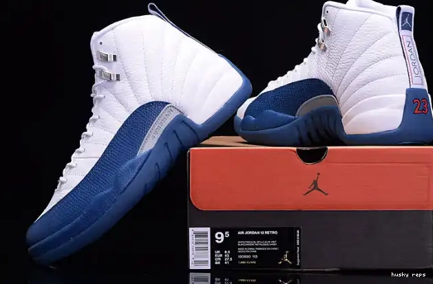 Cheap Husky Jordan mens Air 12 Blue